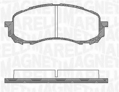 MAGNETI MARELLI 363916060400 -  Комплект тормозных колодок, дисковый тормоз